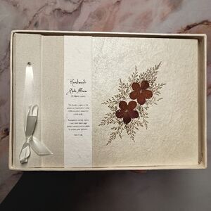 Vintage Handmade India Recycled Pressed Floral Photo Album